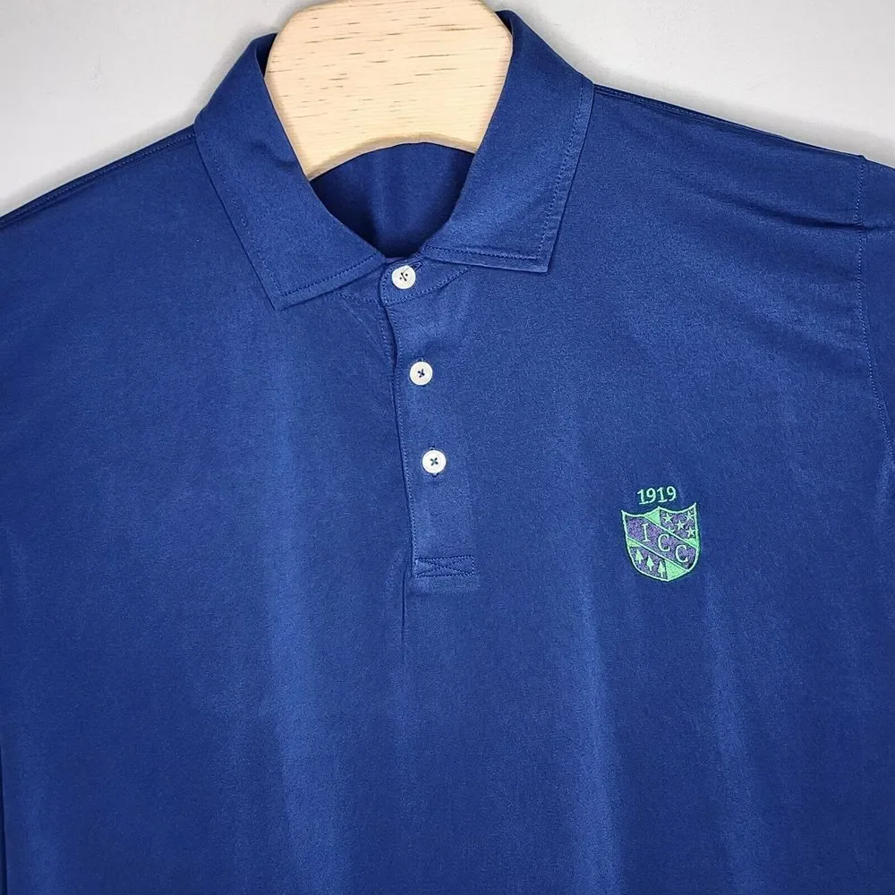 B‎ Draddy Sport Long Sleeve Shirt Men's Size XL Navy Stretch Golf Polo
